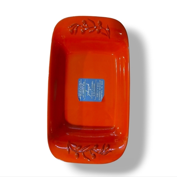 RARE Cerutil Vintage Handmade Red Floral Baking+Serving Dish - Picture 3 of 16